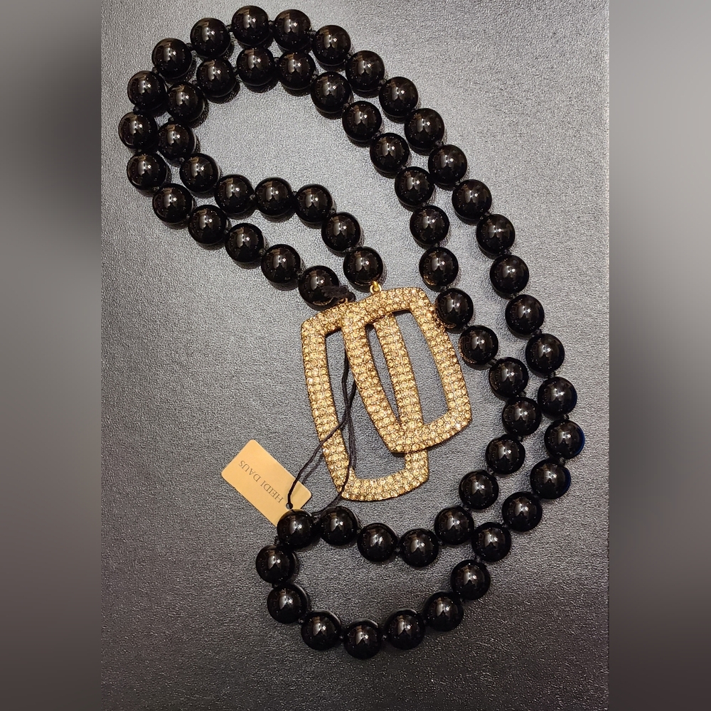 Heidi Daus Game Changer Necklace In Black With Swarovski Crystals